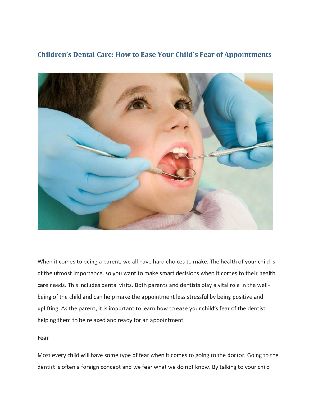 children s dental care how to ease your child