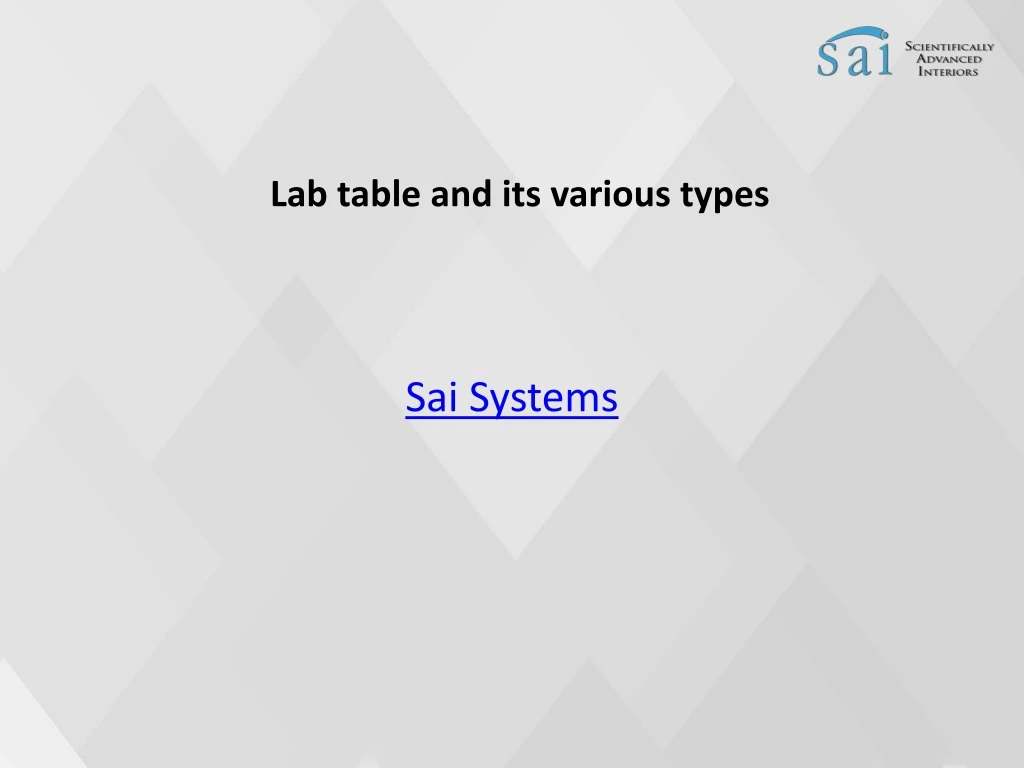 lab table and its various types
