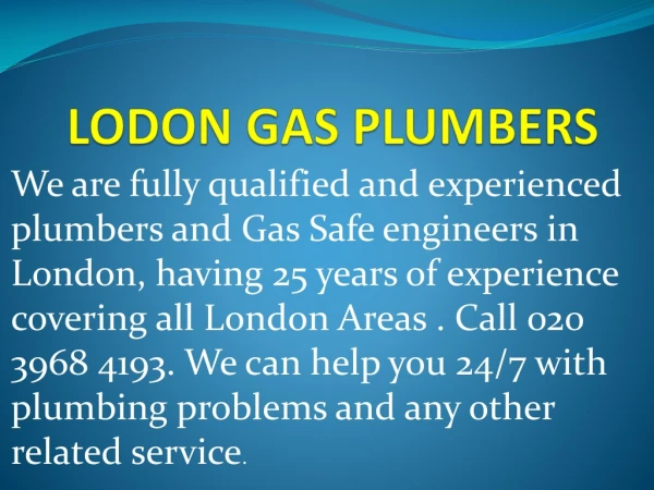 plumbers london