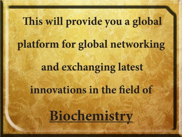 Biochemistry Conference 2019