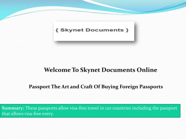 Passport The Art and Craft Of Buying Foreign Passports