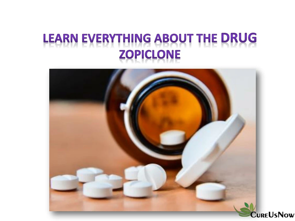 learn everything about the drug zopiclone