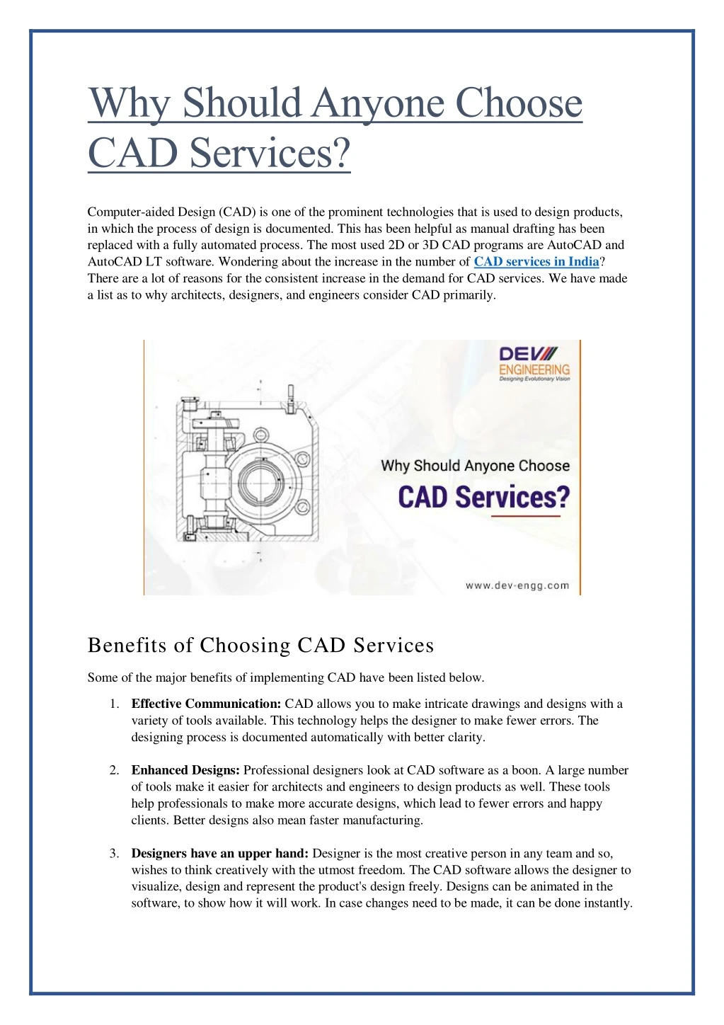 why should anyone choose cad services
