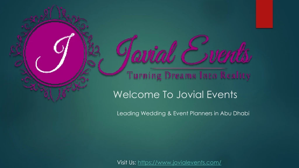 welcome to jovial events
