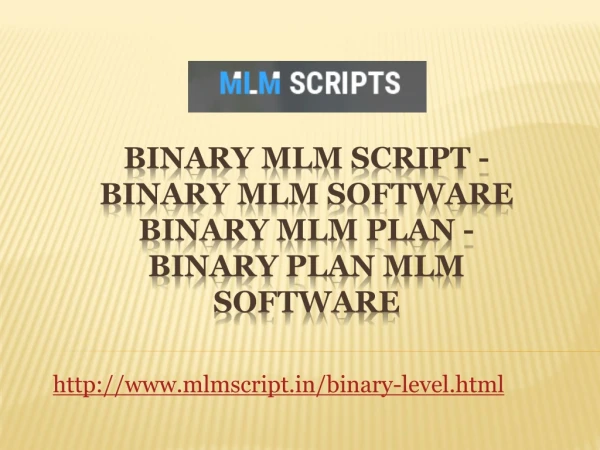 Binary Plan MLM Software