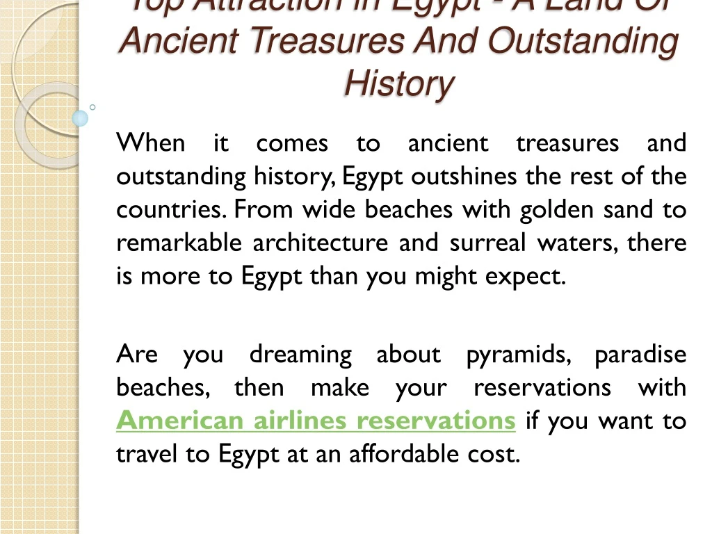 top attraction in egypt a land of ancient treasures and outstanding history