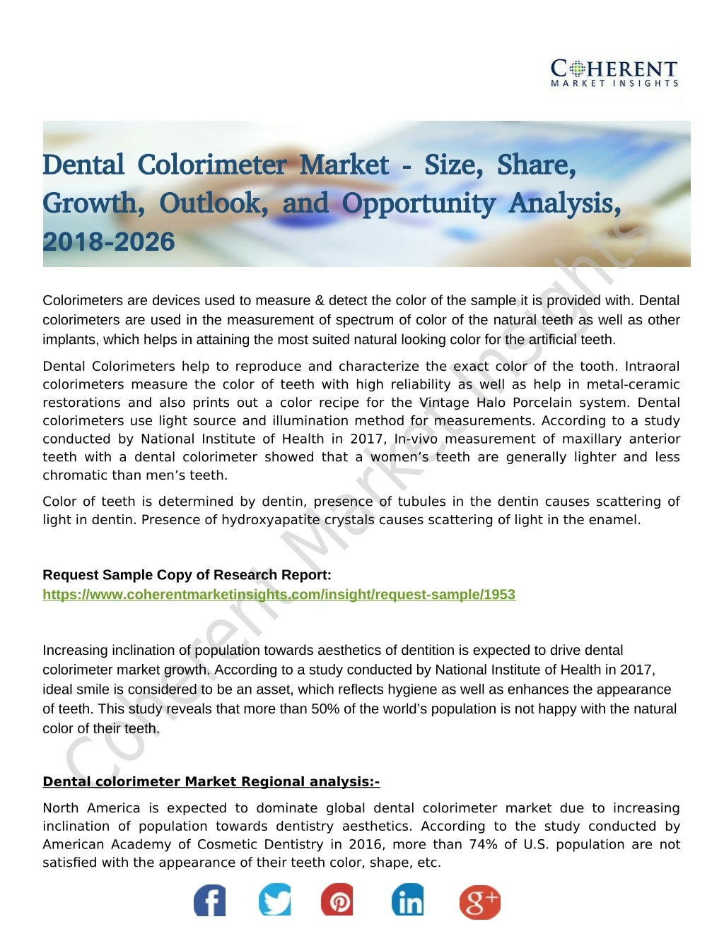 dental colorimeter market size share dental