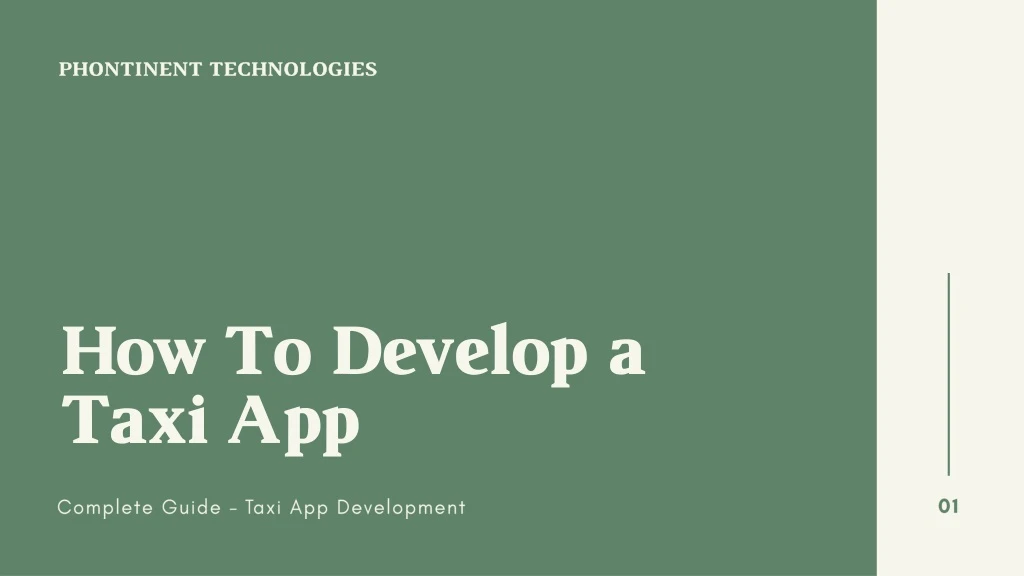 how to develop a taxi app