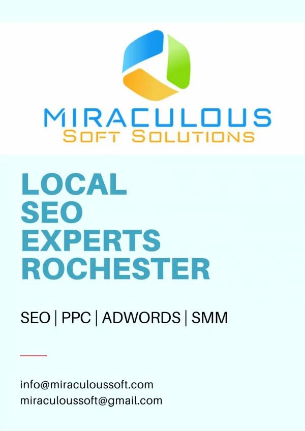 Local SEO Experts Rochester, NY - Miraculous Soft