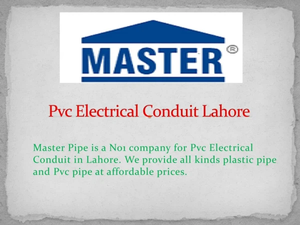 Pvc Electrical Conduit Lahore