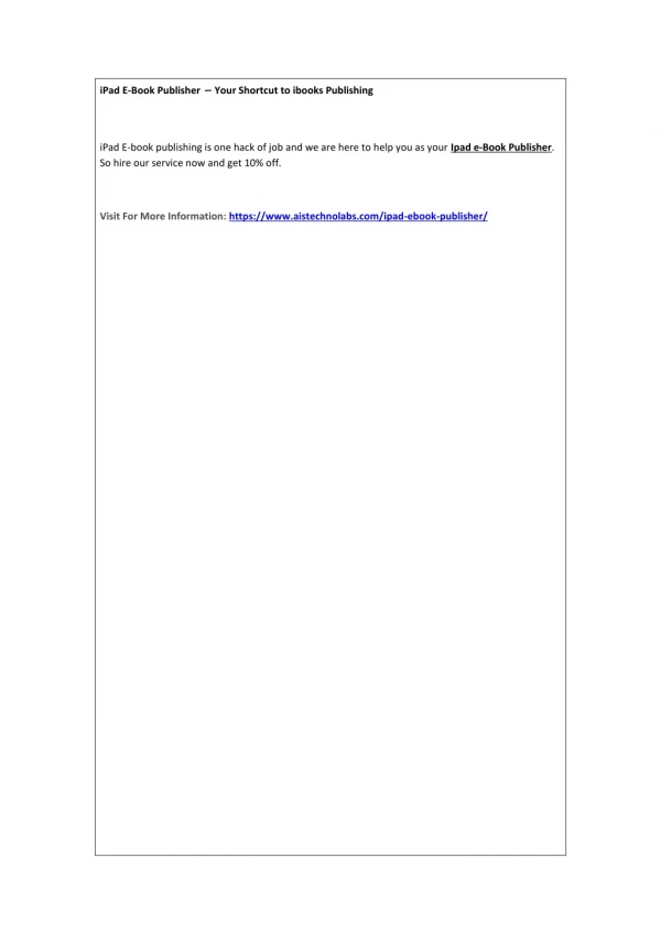 ipad e book publisher your shortcut to ibooks