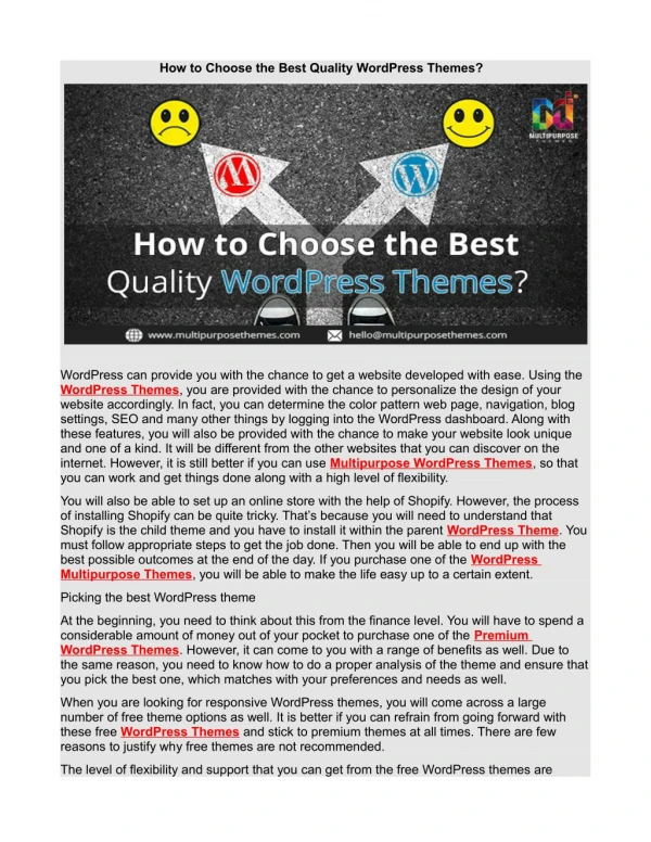 How to Choose the Best Quality WordPress Themes?