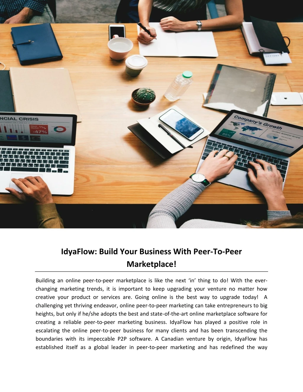 idyaflow build your business with peer to peer