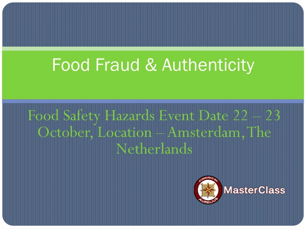 food fraud authenticity