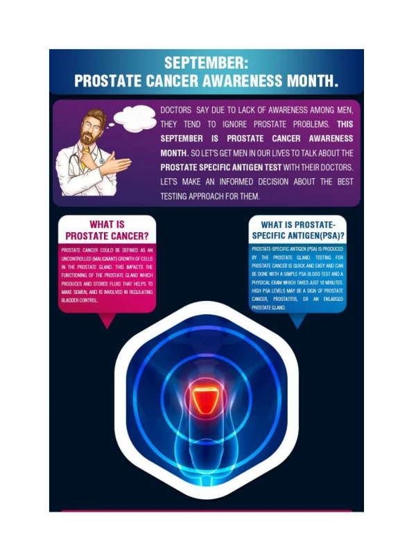 September Month is Prostate Cancer Awareness Month