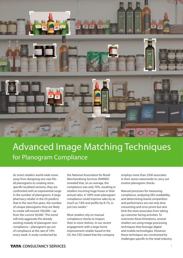 Advanced Image Recognition Techniques for Retail - TCS