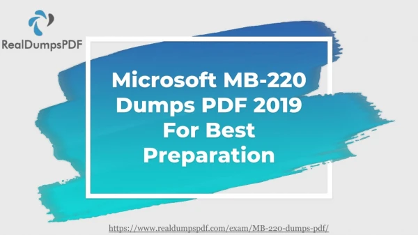 Microsoft MB-220 Dumps Pdf Institution Is A Way Of Perfection