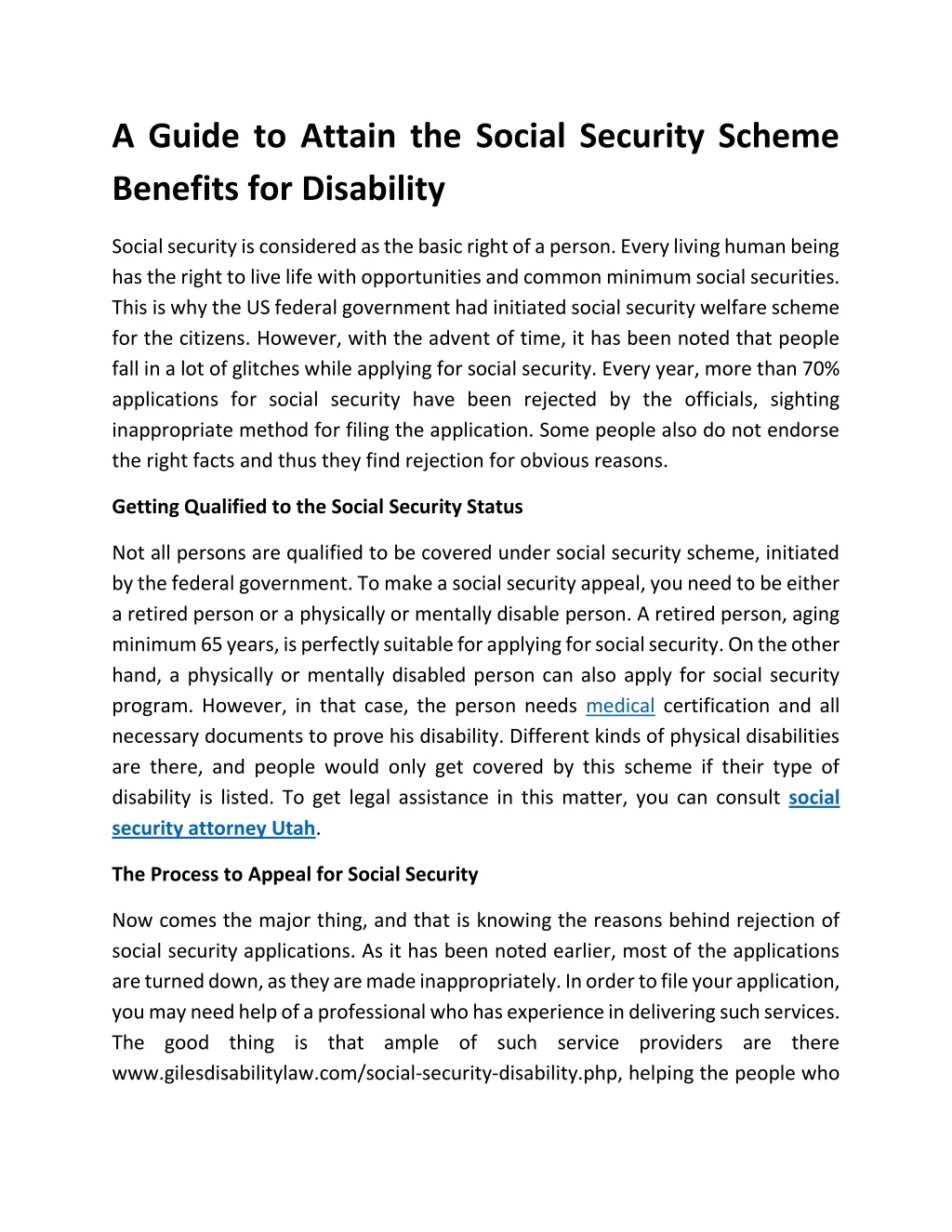 a guide to attain the social security scheme