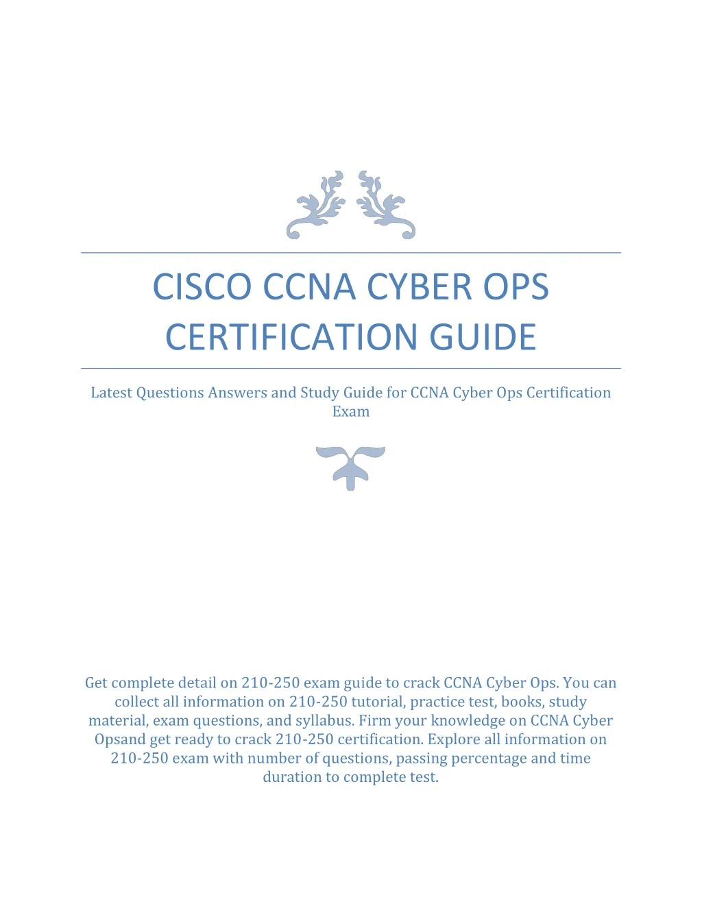 cisco ccna cyber ops certification guide