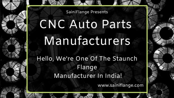 CNC auto parts manufacturers