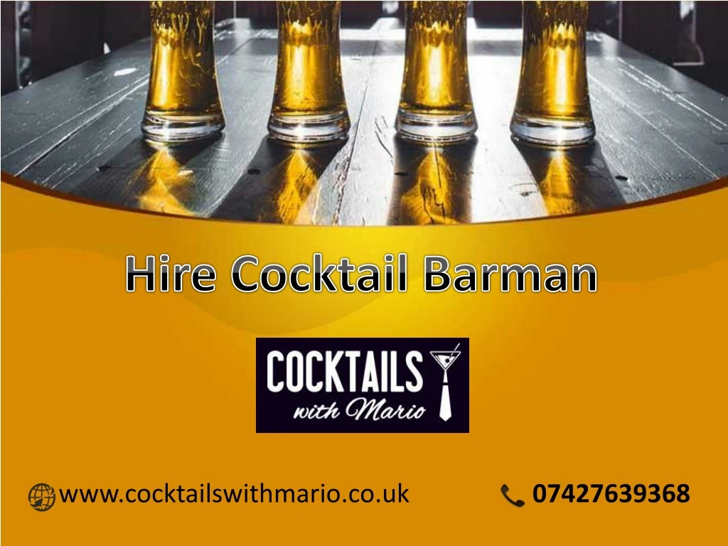 hire cocktail barman