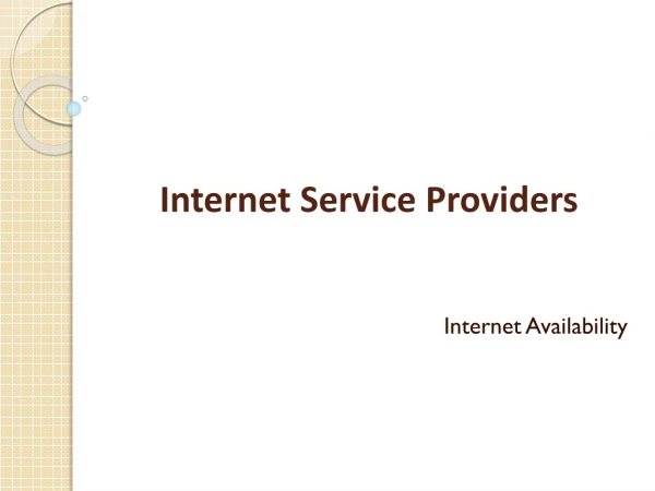 Internet Availability