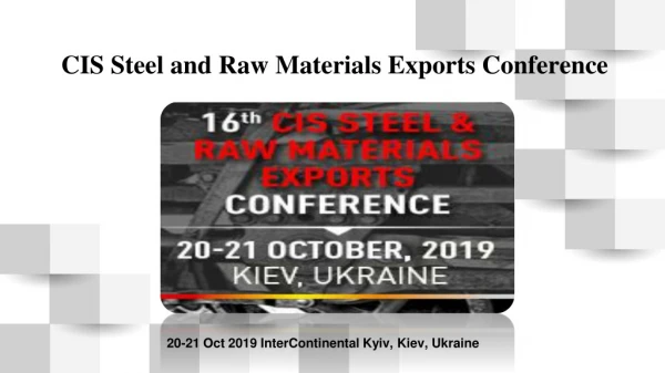 CIS Steel and Raw Materials Exports Conference