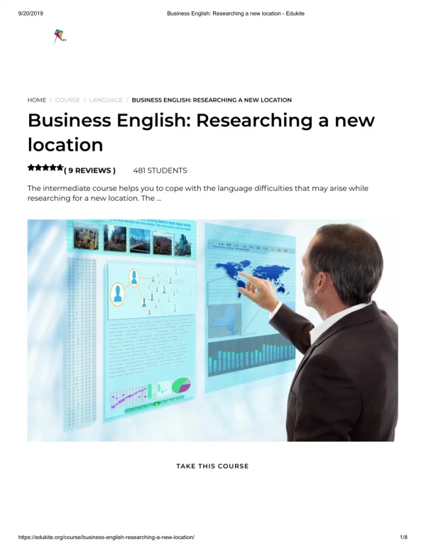 Business English_ Researching a new location - Edukite