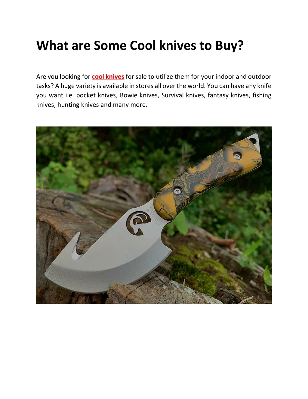 what are some cool knives to buy