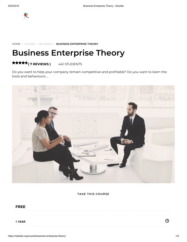 Business Enterprise Theory - Edukite