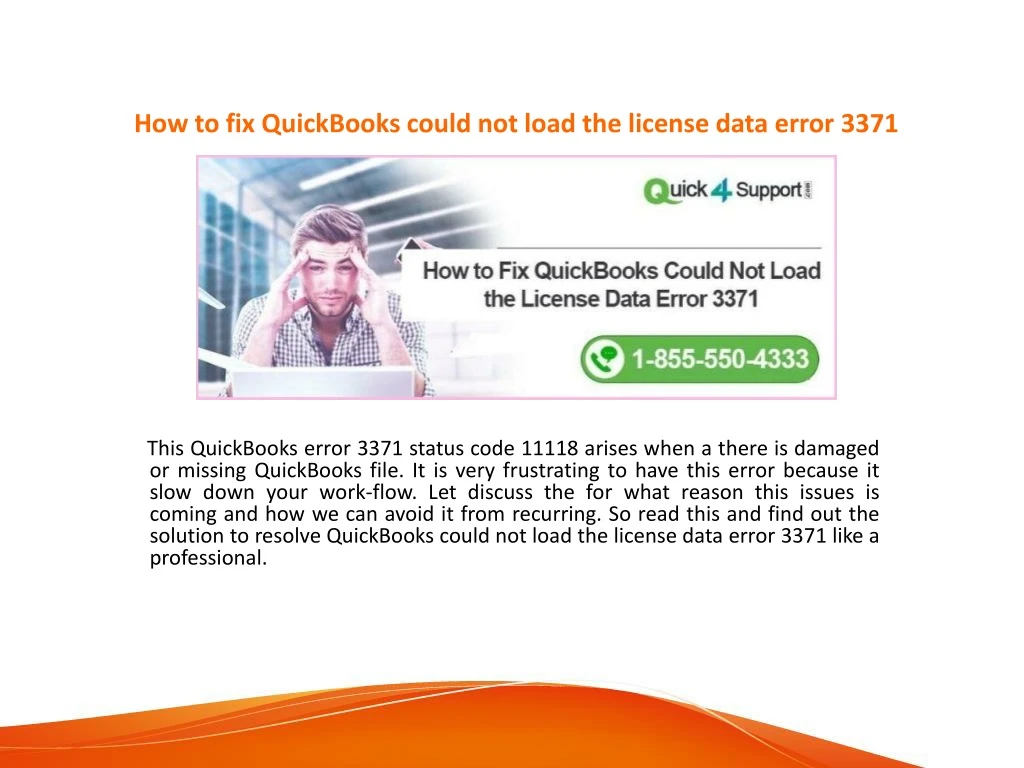 how to fix quickbooks could not load the license data error 3371