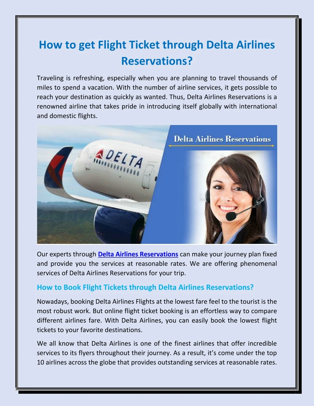 how to get flight ticket through delta airlines