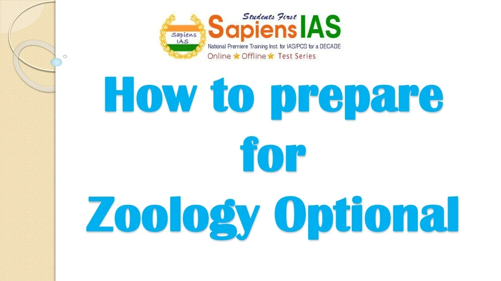 how to prepare for zoology optional