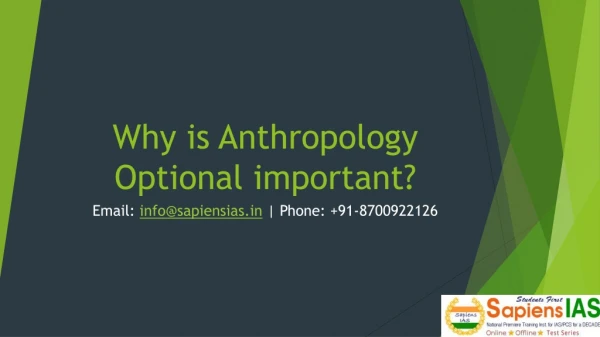Why Choose Anthropology Optional for UPSC Civil Services Exam