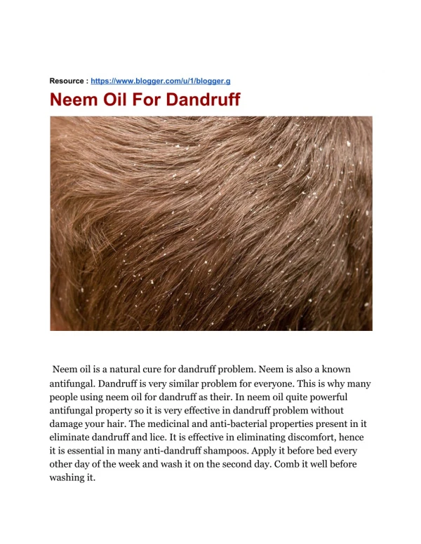 Neem oil for lice