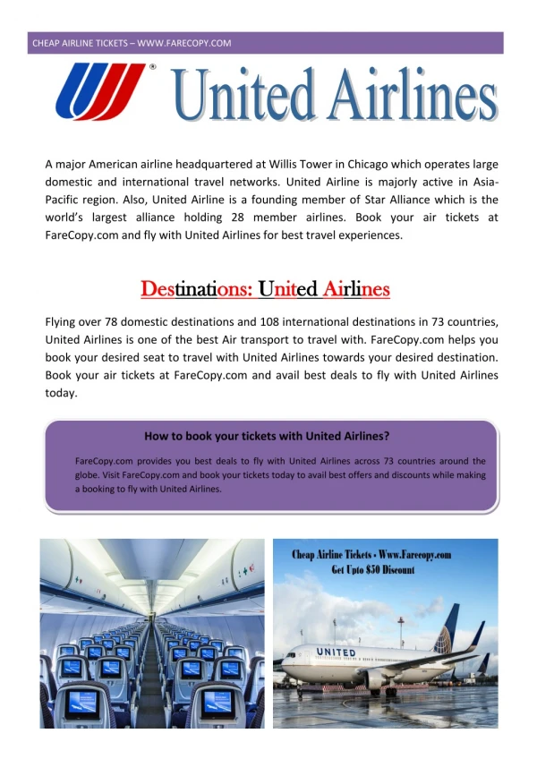 United Airlines - United Airlines Reservations | Farecopy.com