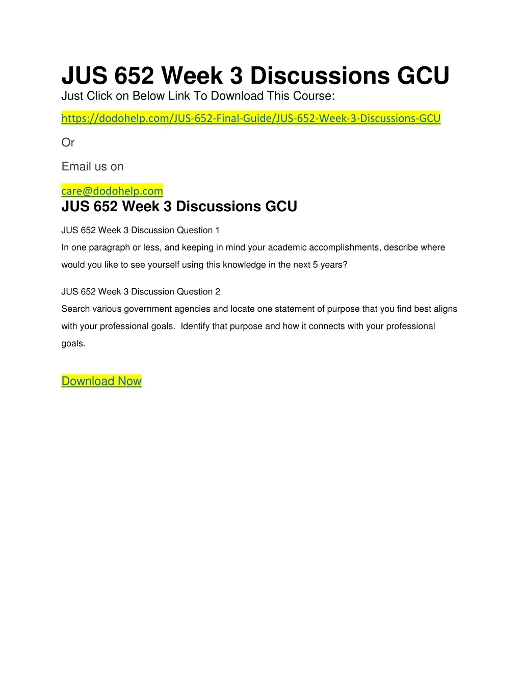 jus 652 week 3 discussions gcu just click
