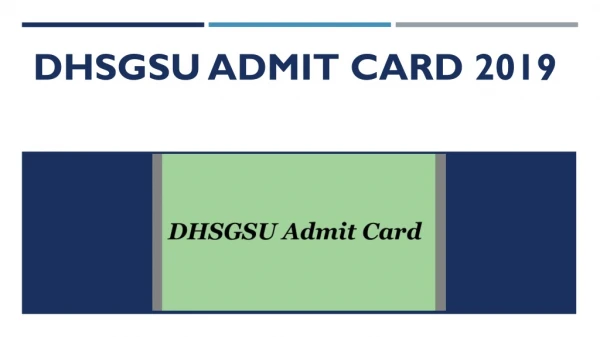 DHSGSU Admit Card 2019, What Is Non Teaching Hall Ticket Issue Date?