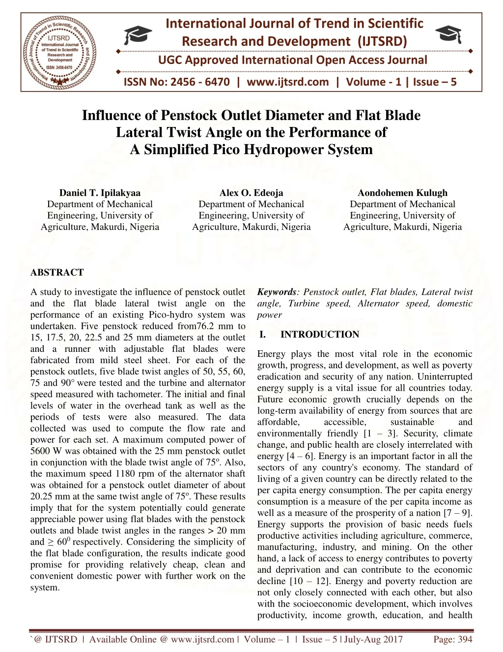 international journal of trend in scientific