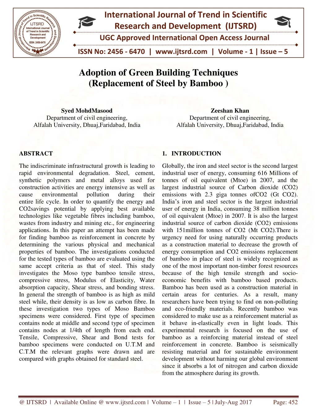 international journal of trend in scientific