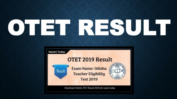 OTET Result 2019 For Paper 1 & Paper 2, Cut off Marks, Counselling Date