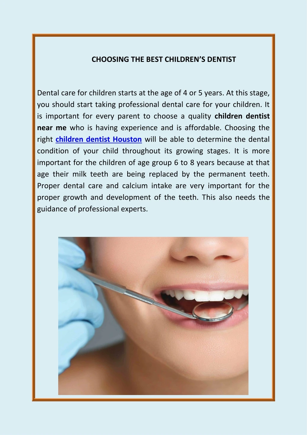 choosing the best children s dentist