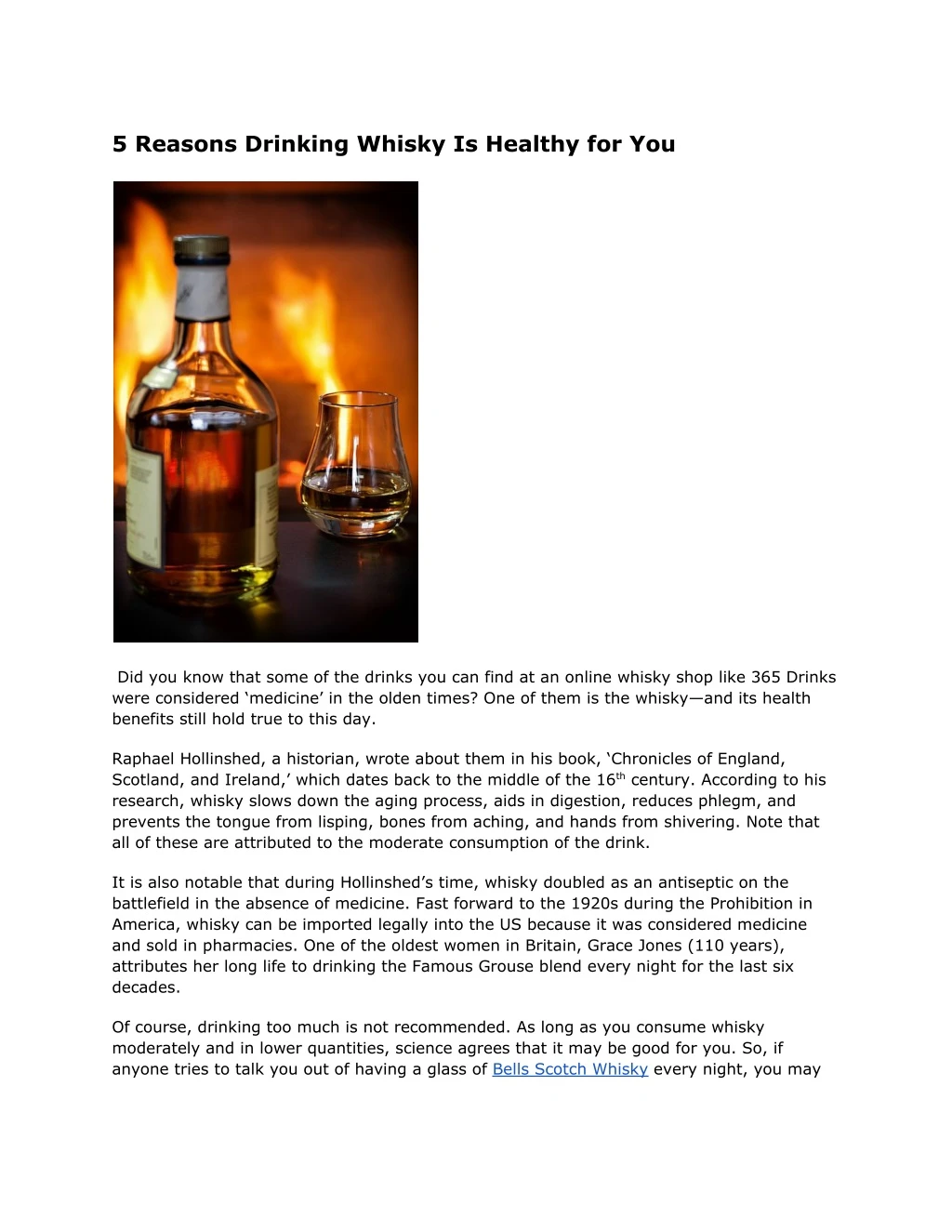 5 reasons drinking whisky is healthy for you