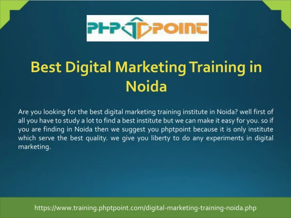 best digital marketing training in noida