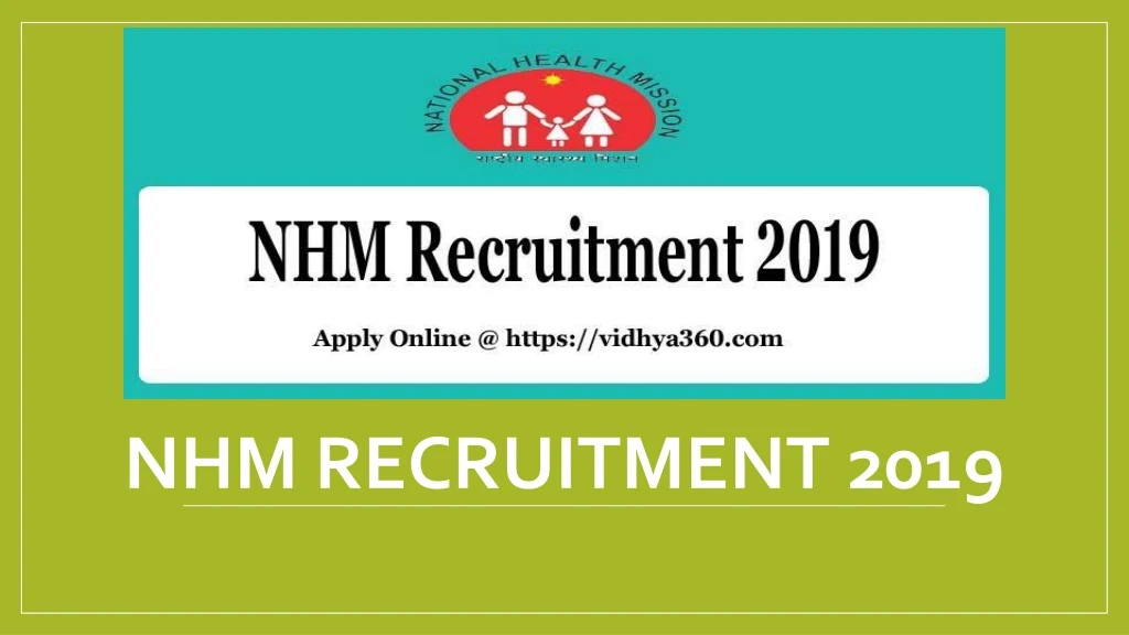nhm recruitment 2019