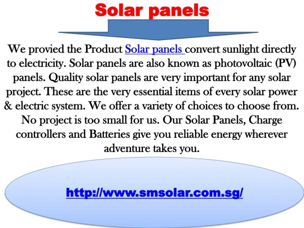 Solar panels, GEL battery &Battery charger Wholesale Suppliers in Singapore