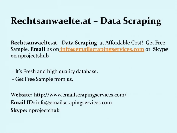 Rechtsanwaelte.at - Lawyers Data Scraping