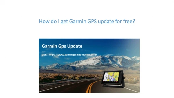 How do I get Garmin GPS update for free?