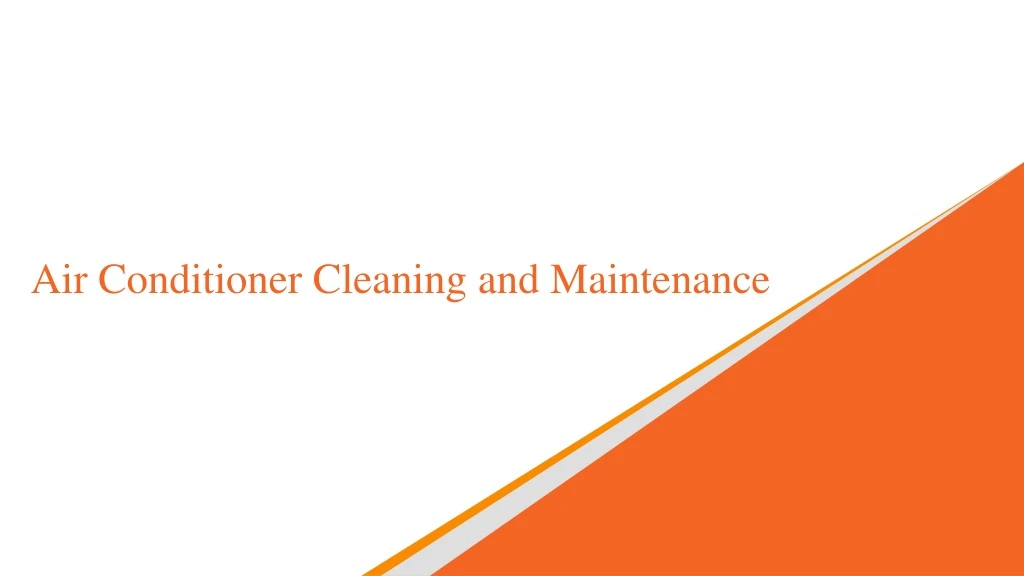 air conditioner cleaning and maintenance