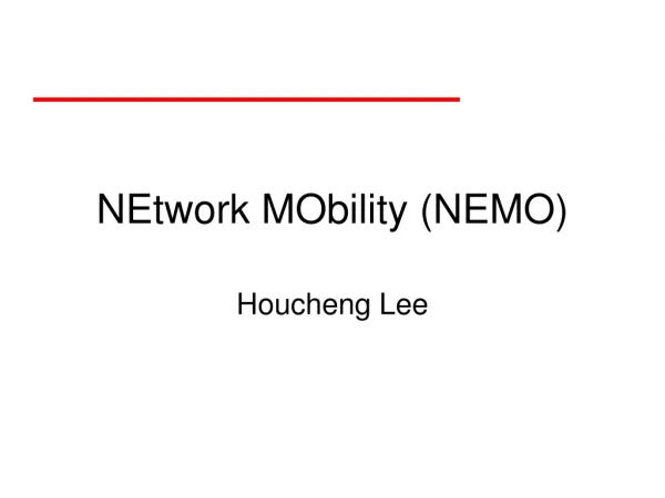 NEtwork MObility (NEMO)